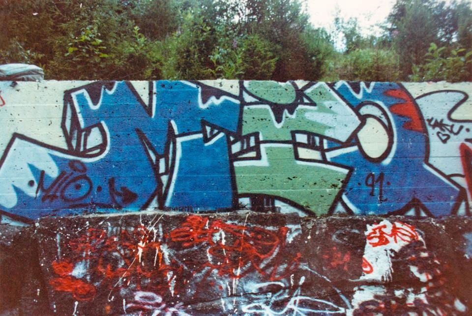 Graffiti Wall in Espoo - Photo by SovedHRC - Soved, Kaih, HRC (1991)