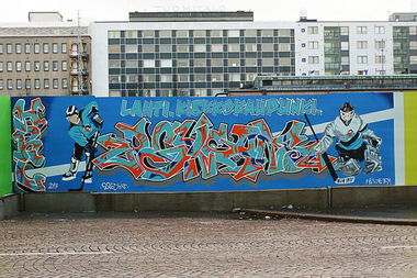 Graffiti Wall in Lahti - Photo by SovedHRC - Soved, Kaih, Finland (2013)
