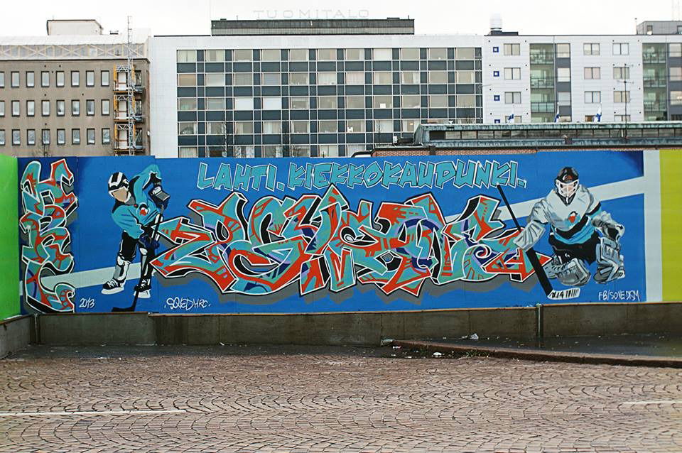 Graffiti Wall in Lahti - Photo by SovedHRC - Soved, Kaih, Finland (2013)