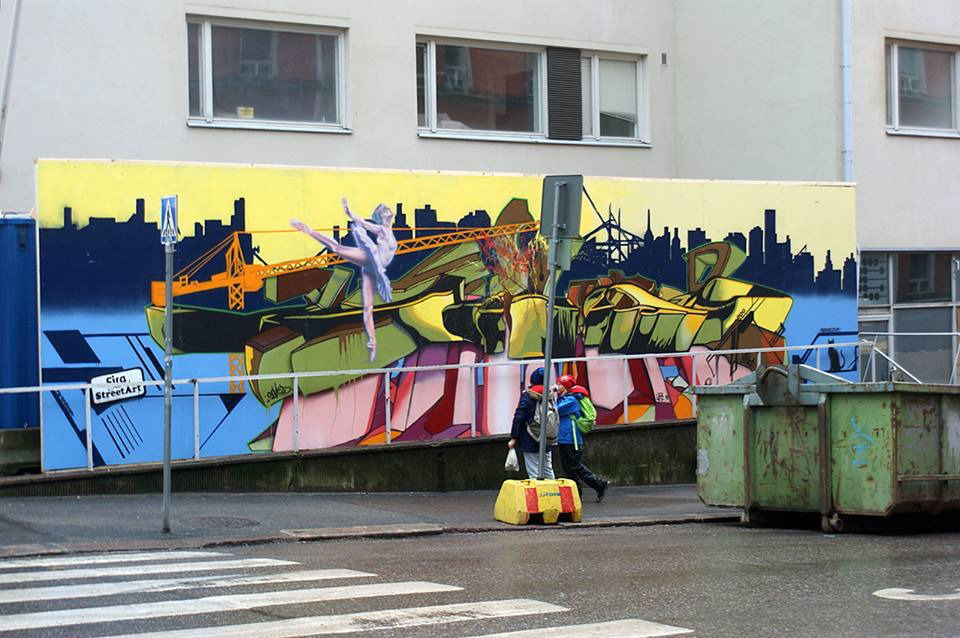 Graffiti Wall in Punavuori helsinki - Photo by SovedHRC - soved, kaih, lahti (2015)