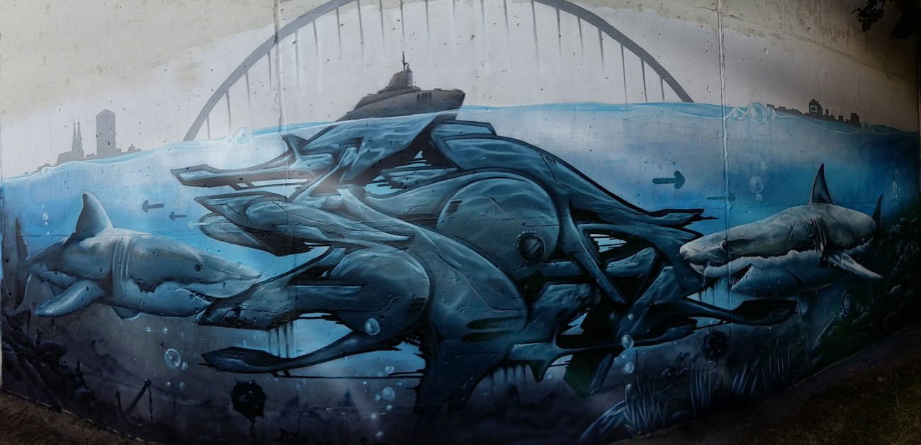 Graffiti Wall in Frankfurt (oder) - Photo by Spaer - Bose, Spore, 153 (2016)