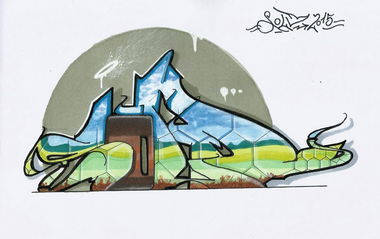 Graffiti Sketch - Photo by Spaer - SOLD (2015)