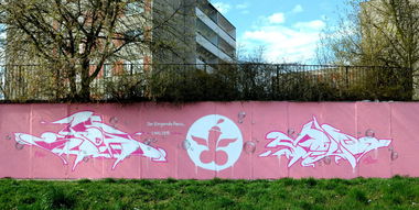 Graffiti Wall in Frankfurt (Oder) - Photo by Spaer - Spoare, Sold (2015)