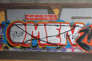 Graffiti Artwork in Köln - Photo by Spie23 - omen, dfv, 354