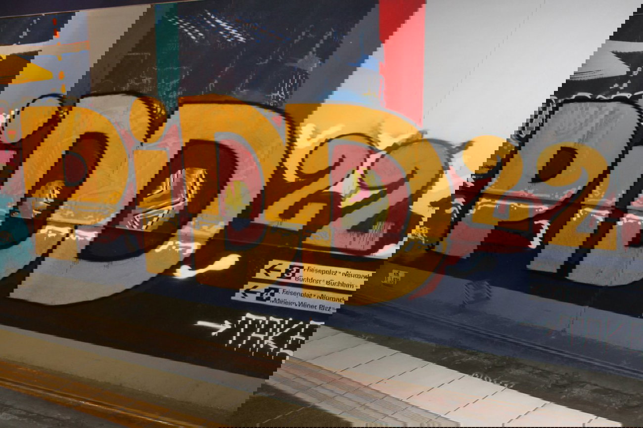 Graffiti Train in Köln - Photo by Spie23 - pidd., pidd22., yf