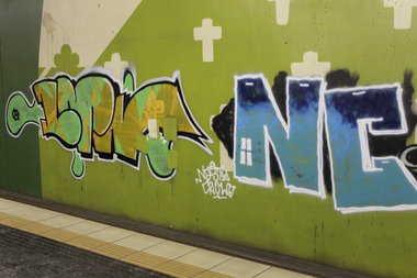 Graffiti Bombing in Köln - Photo by Spie23 - ltn, nc, nasty