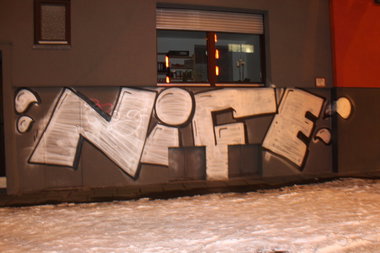 Graffiti Bombing in Köln - Photo by Spie23 - nc, nice, nasty (2012)