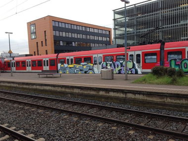 Graffiti Train - Photo by Spie23 - nc, nasty, crowd (2014)