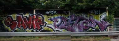 Graffiti Bombing in Köln - Photo by Spie23 - savir, puton, bösr