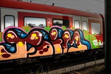 Graffiti Train in Köln - Photo by Spie23 - foim, tese, emte (2014)