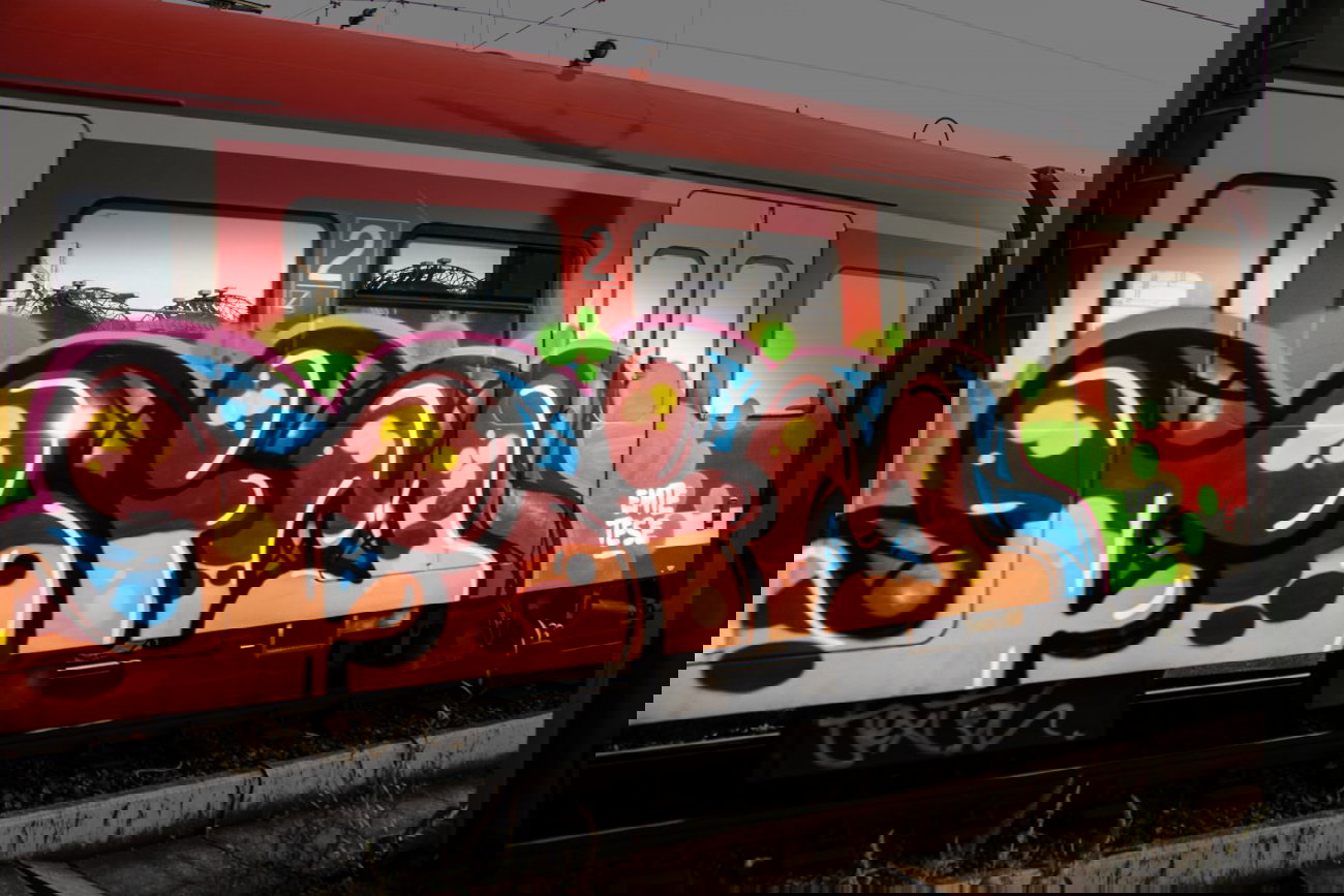 Graffiti Train in Köln - Photo by Spie23 - foim, tese, emte (2014)
