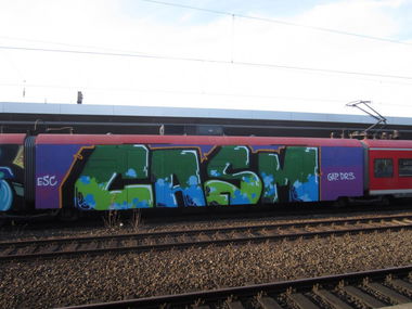 Graffiti Train - Photo by Spie23 - casm, esc, gap (2014)