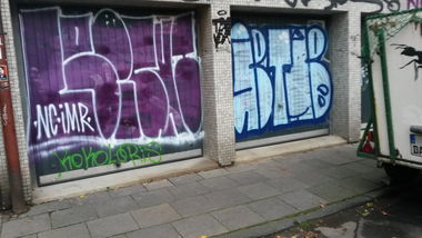 Graffiti Bombing - Photo by Spie23 - nc, imr, leicht (2014)
