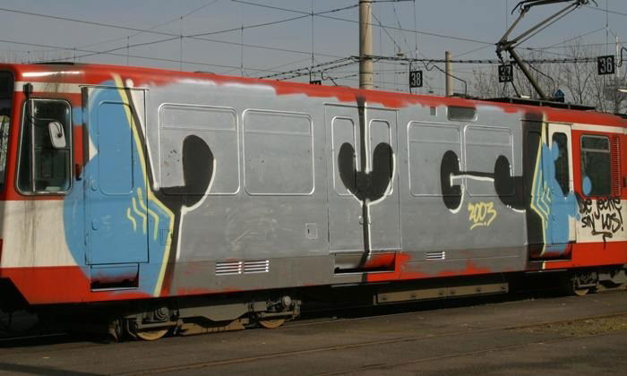 Graffiti Train in Köln - Photo by Spie23 - tg (2003)