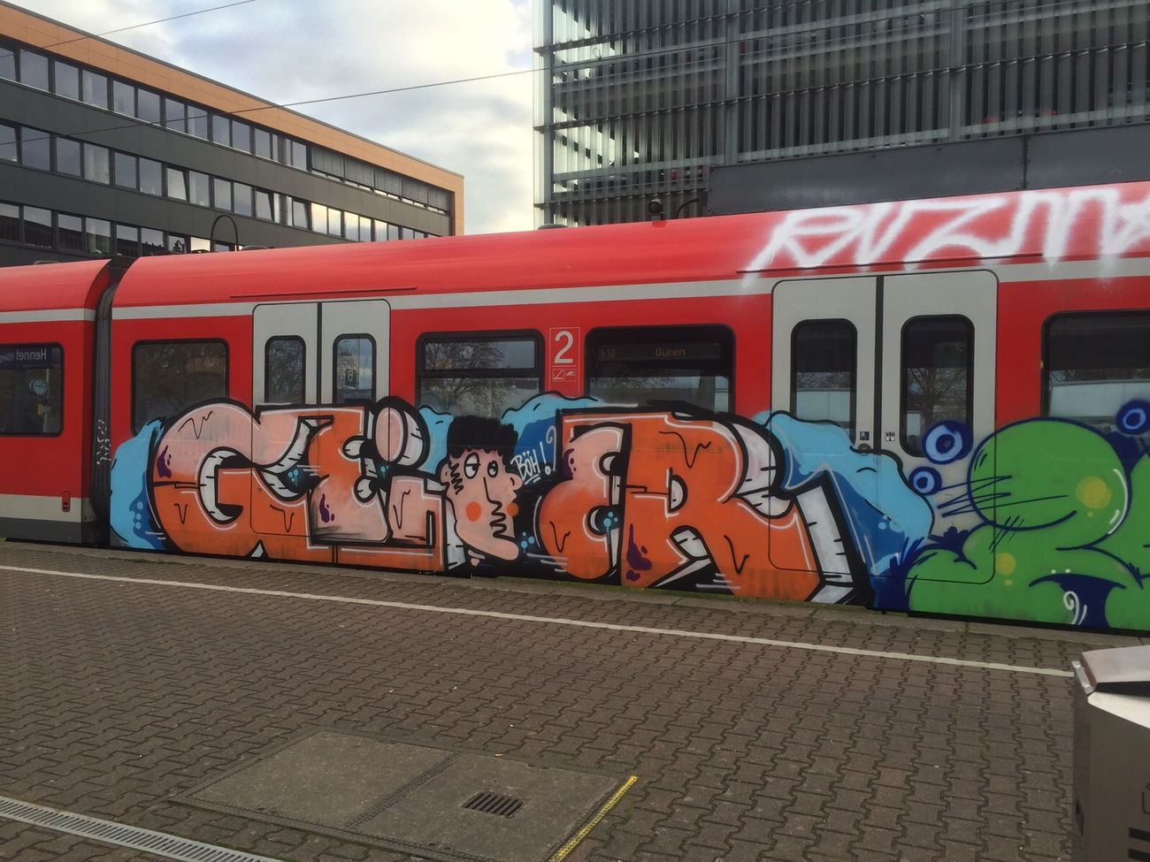 Graffiti Train in Köln - Photo by Spie23 - geier, imr, rizm (2015)