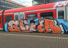 Graffiti Train in Köln - Photo by Spie23 - geier, imr, böh (2015)