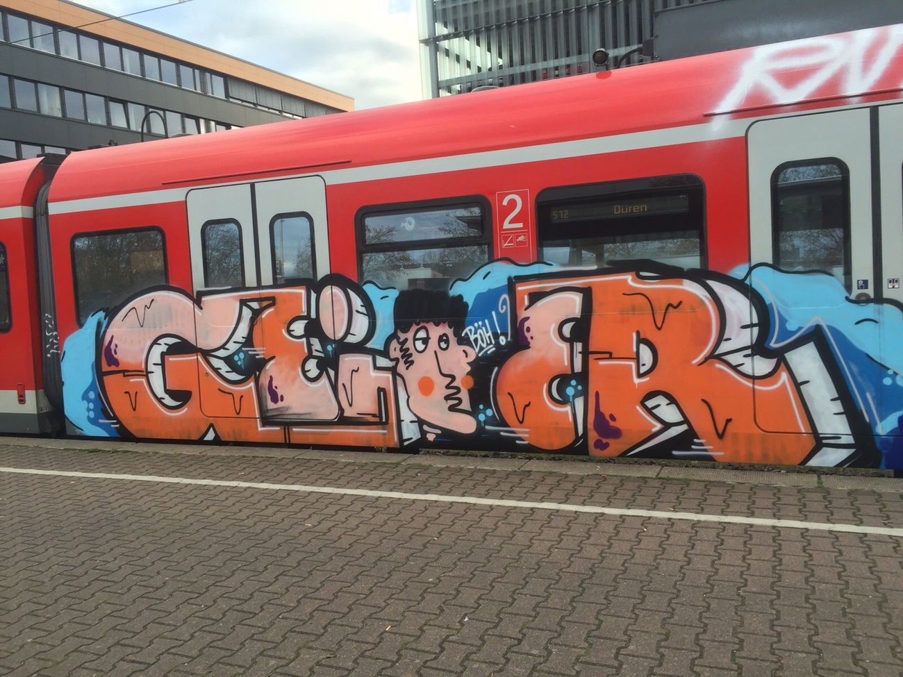 Graffiti Train in Köln - Photo by Spie23 - geier, imr, böh (2015)