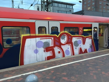 Graffiti Train in Köln - Photo by Spie23 - foim, st6, steelteam6 (2015)