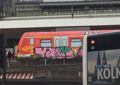 Graffiti Train in Köln - Photo by Spie23 - venom, ibes (2020)