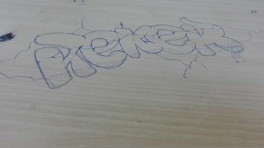 Graffiti Sketch in Köln - Photo by Spie23 - reker (2016)