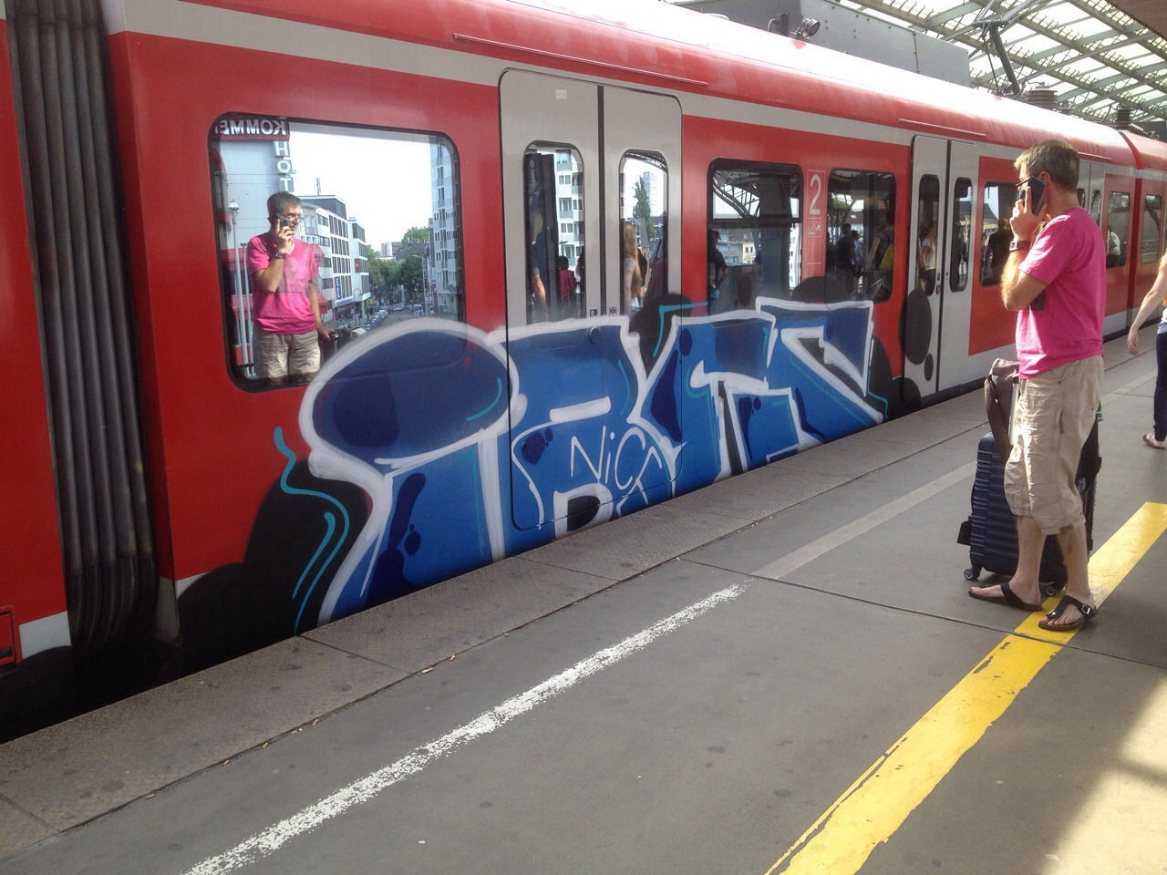 Graffiti Train in Köln - Photo by Spie23 - ibes, nice, nc (2015)
