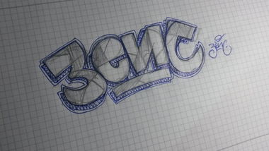 Graffiti Sketch - Photo by Spie23 - 3enc, ????, zeis