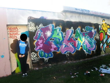 Graffiti Wall in Dessau-Roßlau - Photo by Spitarone - Lukas, Spit, KS (2013)
