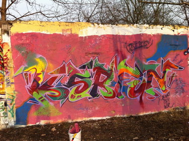 Graffiti Wall - Photo by SpoRtsFreund - KS, SRF, FUN