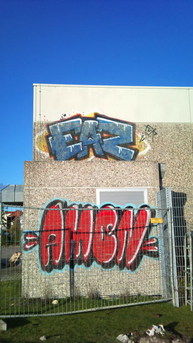 Graffiti Bombing in Oldenburg - Photo by Spotted - Eaz, Amen (2010)