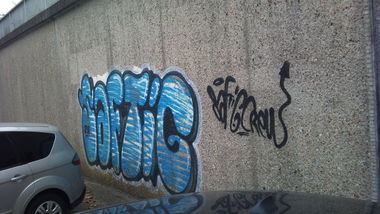 Graffiti Bombing in Oldenburg - Photo by Spotted - Saftig, Sf (2011)