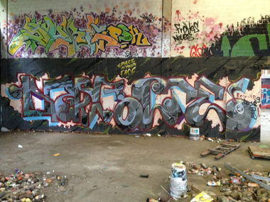 Graffiti Wall in Oldenburg - Photo by Spotted - Lazerr, Octe, Space (2013)