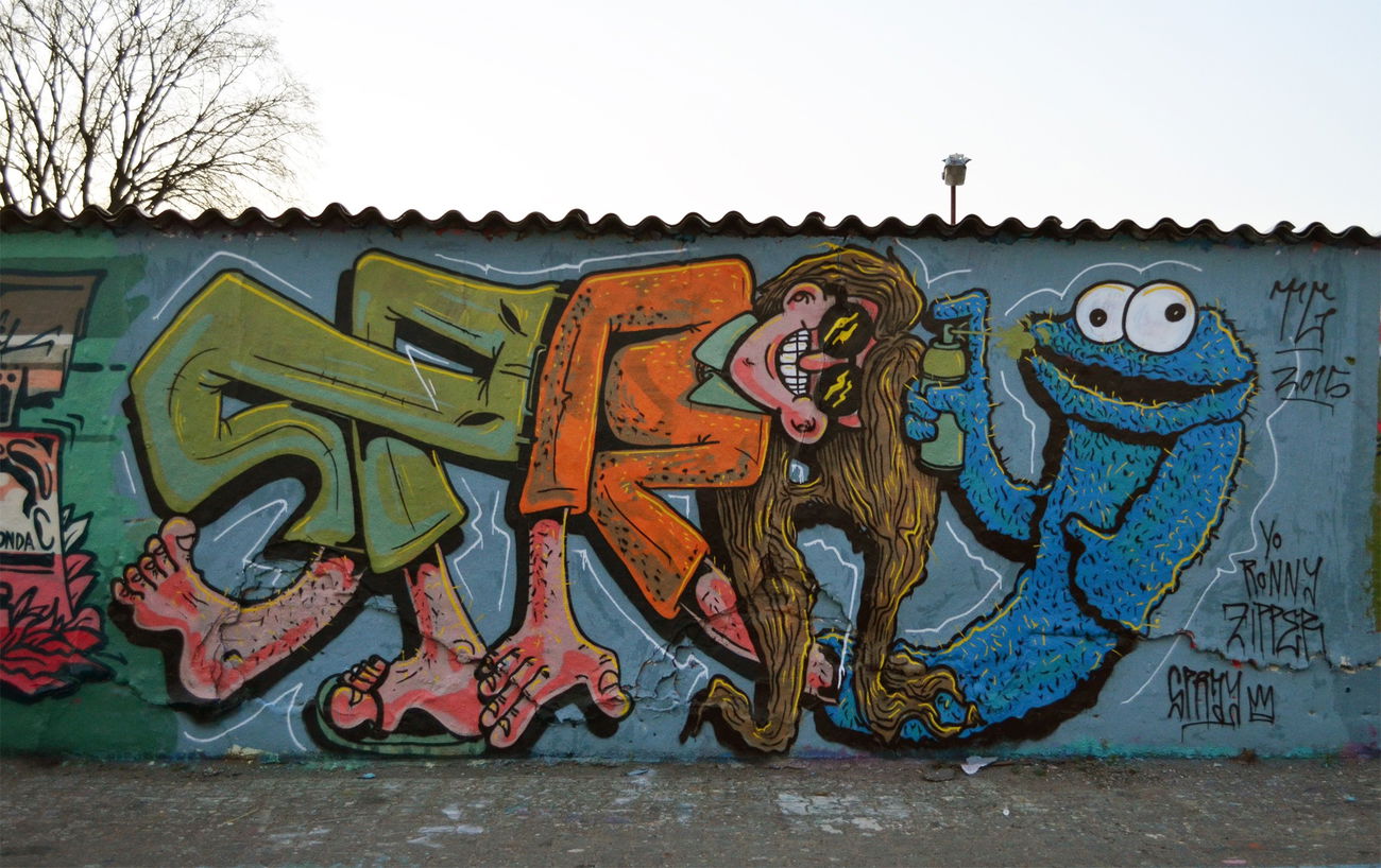 Graffiti Wall in BERLIN - Photo by Spray (2015)