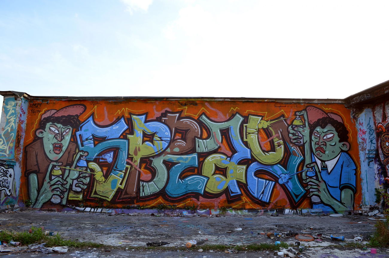 Graffiti Wall in BERLIN - Photo by Spray - Spray, Berlin, TG (2014)