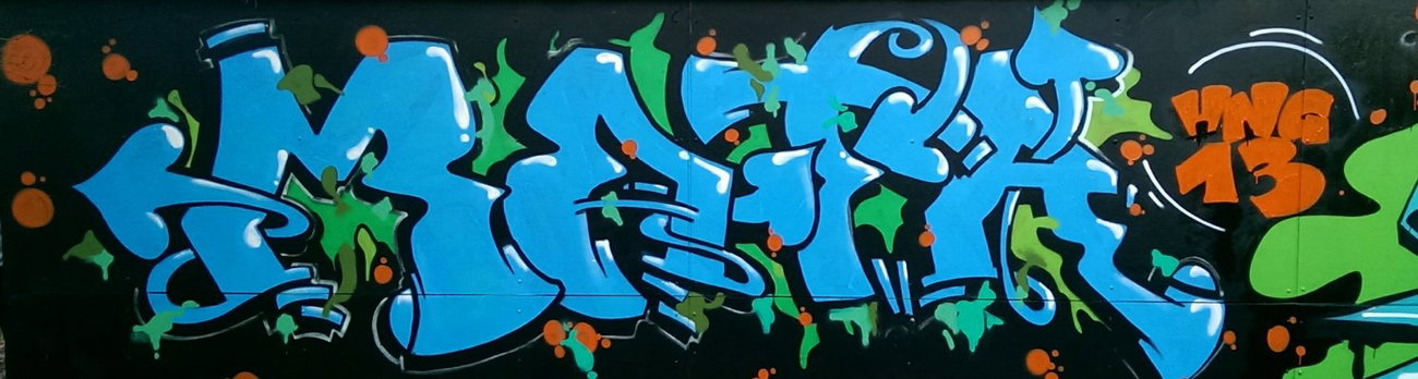 Graffiti Wall in Hamburg - Photo by Sprayomat - matr, hng (2013)
