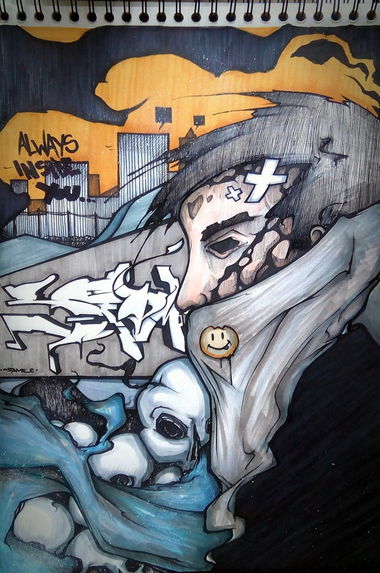 Graffiti Sketch - Photo by Stame2 - stame2, sketches, art (2016)