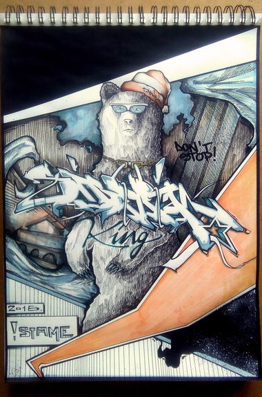 Graffiti Sketch - Photo by Stame2 - siberian, king, stame2 (2016)