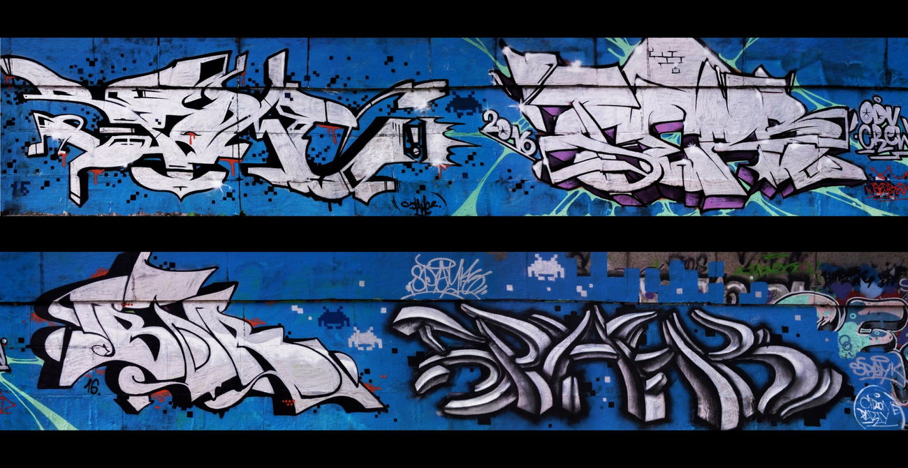 Graffiti Wall - Photo by Stame2 - stame2, tserber, csd_one (2016)