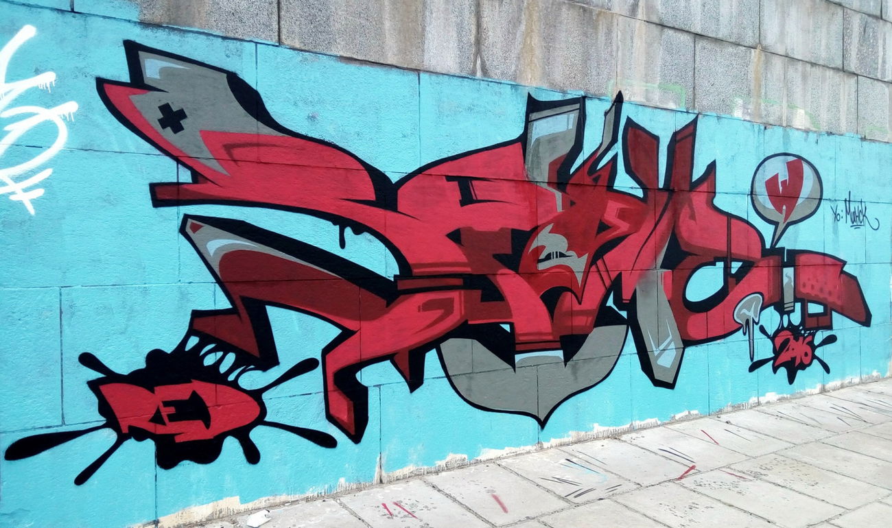 Graffiti Wall - Photo by Stame2 - stame2, walls, red (2016)