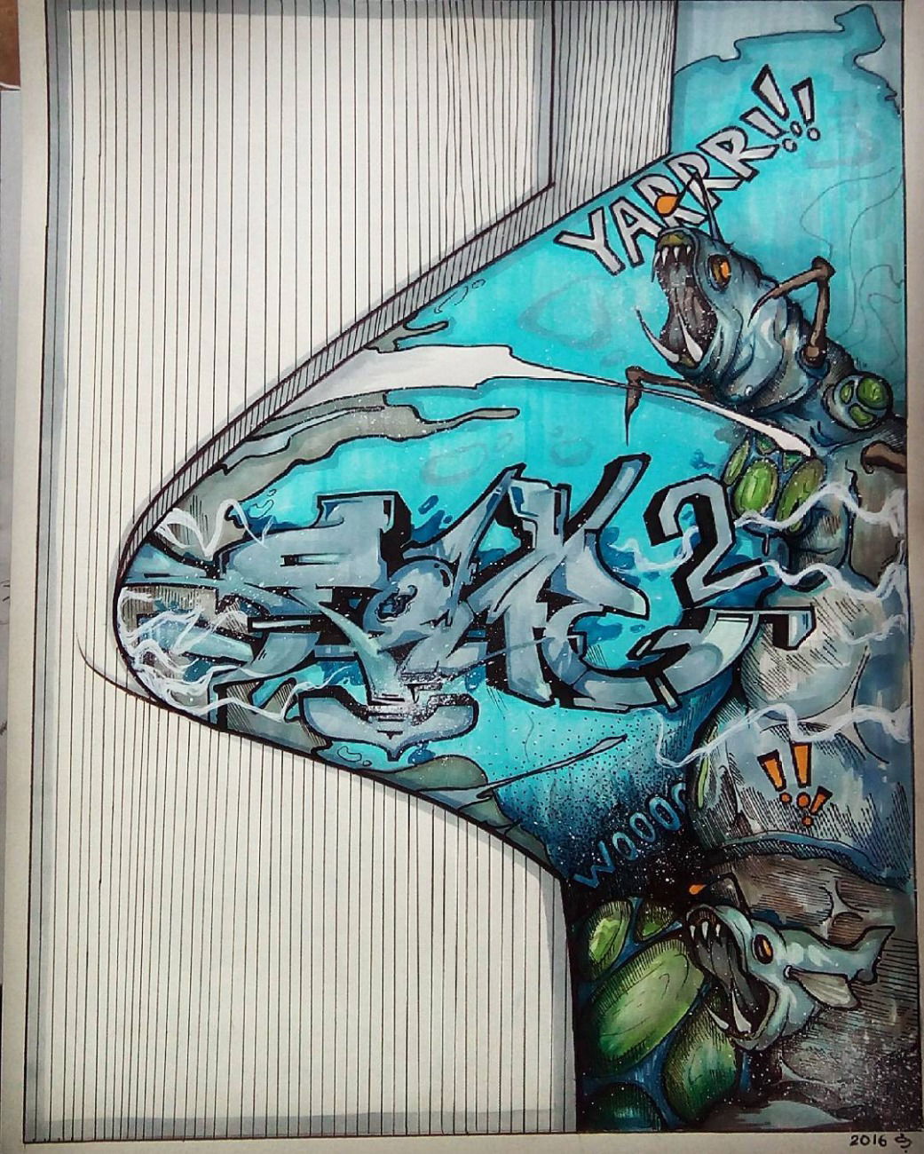 Graffiti Sketch - Photo by Stame2 - stame2, sketches, art (2016)