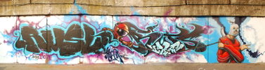 Graffiti Wall in Cheboxary - Photo by Stan