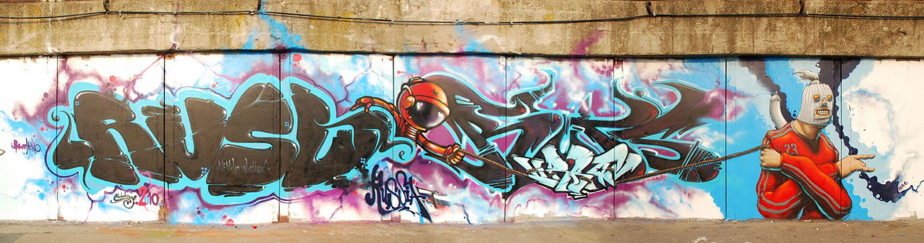 Graffiti Wall in Cheboxary - Photo by Stan