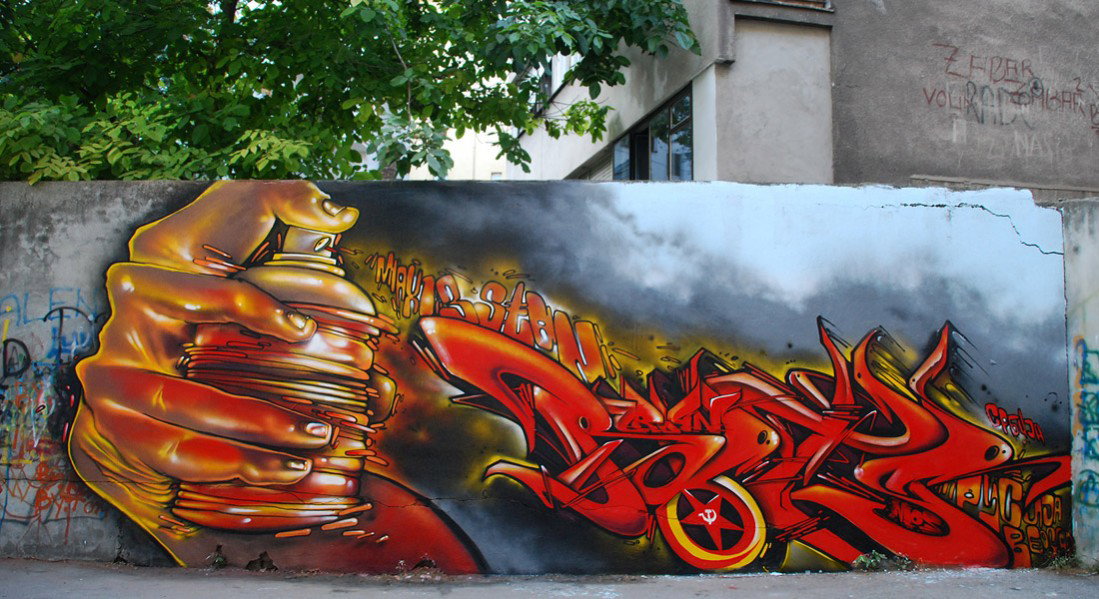 Graffiti Wall in Belgrade - Photo by Stan