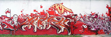 Graffiti Wall in Lodz - Photo by Stan