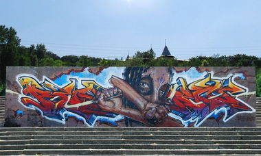 Graffiti Wall in N.Novgorod - Photo by Stan