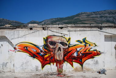 Graffiti Bombing in Lovcen - Photo by Stan