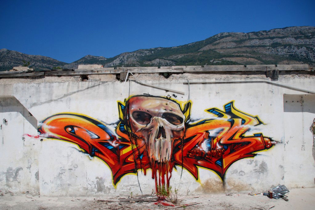 Graffiti Bombing in Lovcen - Photo by Stan