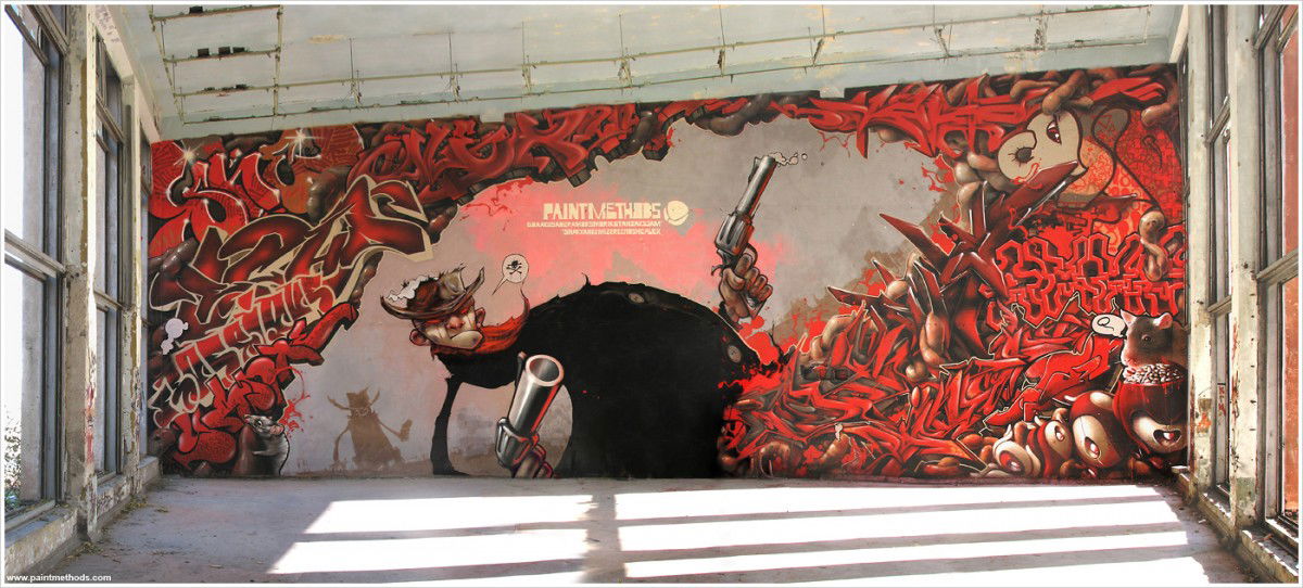 Graffiti Wall in Barnaul - Photo by Stan