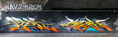 Graffiti Wall in Вена - Photo by Stan - semiwildstyle, wildstyle (2018)