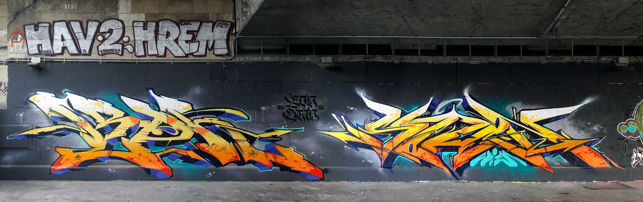 Graffiti Wall in Вена - Photo by Stan - semiwildstyle, wildstyle (2018)