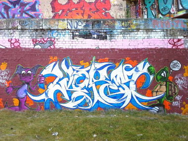 Graffiti Wall - Photo by StanLee - swa, bdtn, worm (2013)